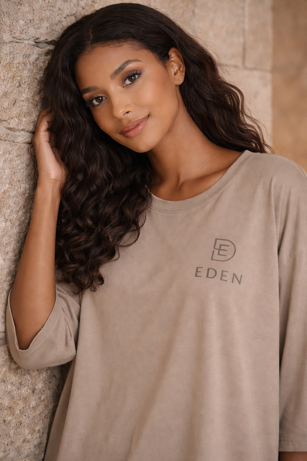 The Eden Sleep Tee - STONE