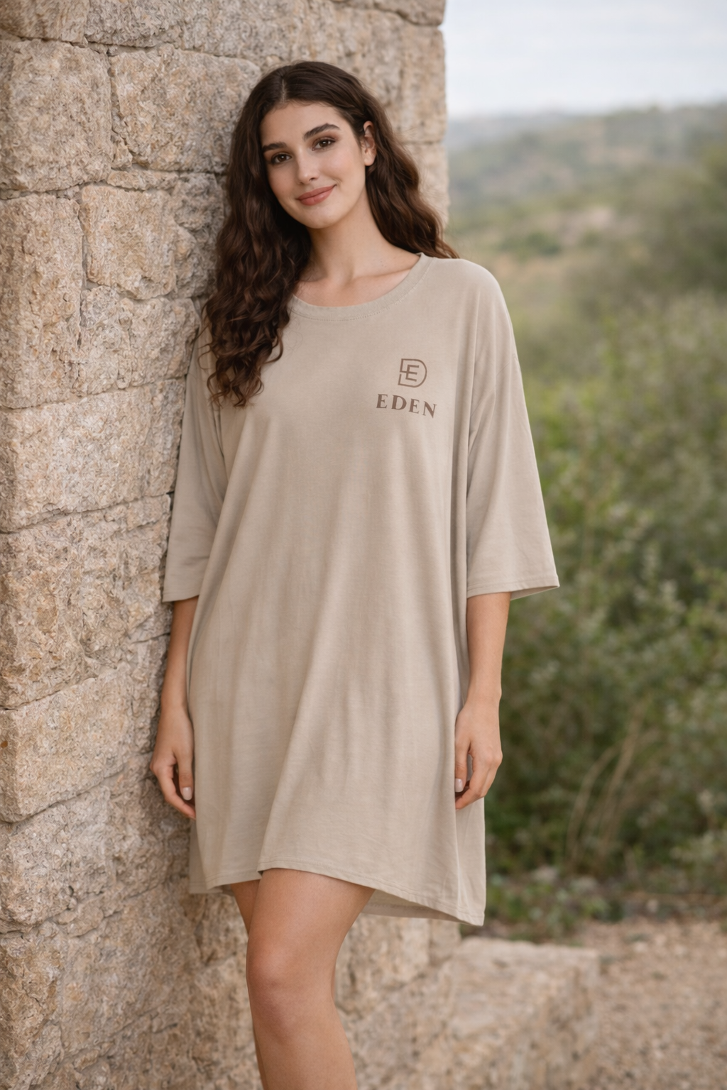 The Eden Sleep Tee – SAND