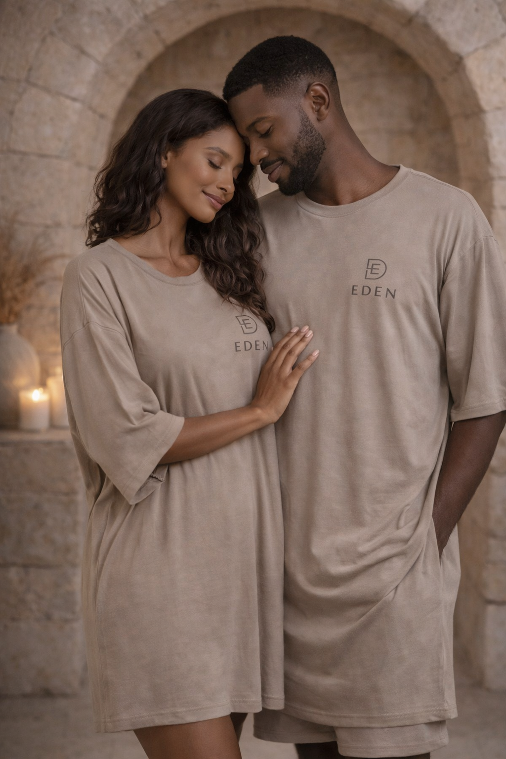 The Eden Sleep Tee - STONE